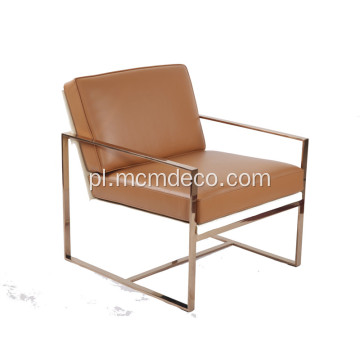 Krzesło z naturalnego skórzanego fotela